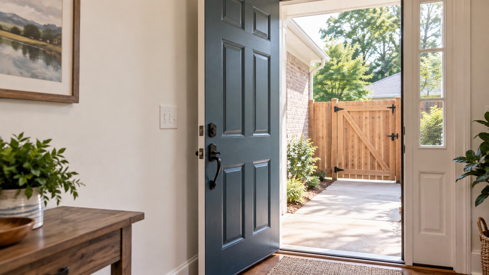 Door and gate repair direction with clean finished details